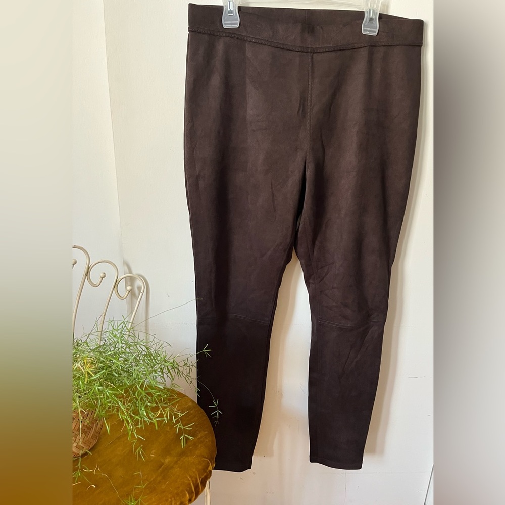 BNWT Brown faux suede leggings Sz XL by Hue